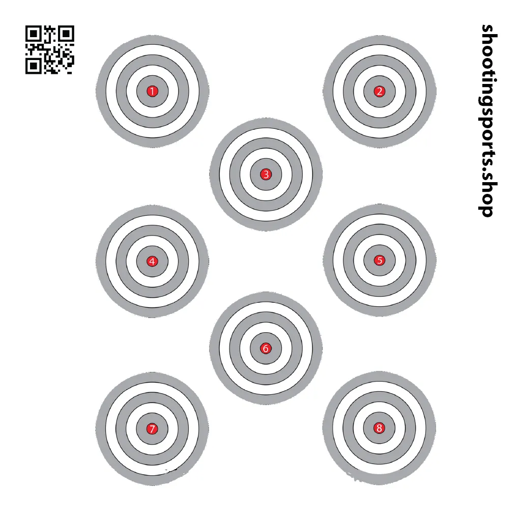 [SSSTarget14cm045] 8 Spot Targets - Paper 14cm x 14cm Packs (1)